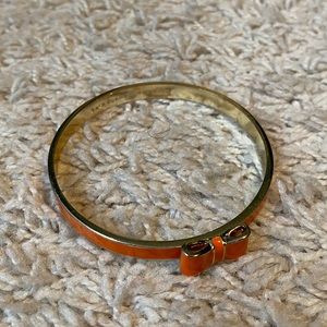 Kate Spade Orange and Gold Bangle with Bow
